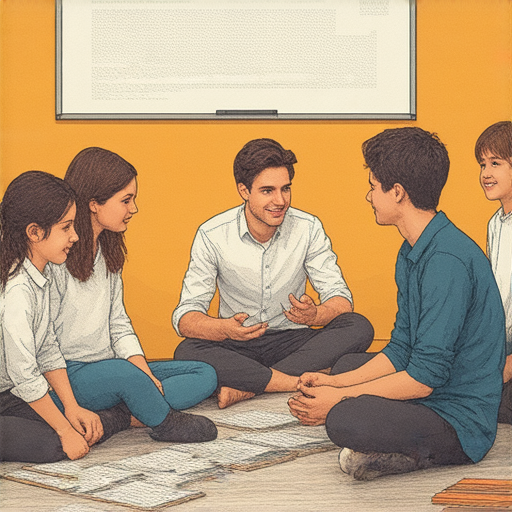 外籍老師與學生互動，幫助突破語言障礙，強調上下級關係的轉變，專注於英語溝通技巧，讓學習者在輕鬆環境中提升英語能力。