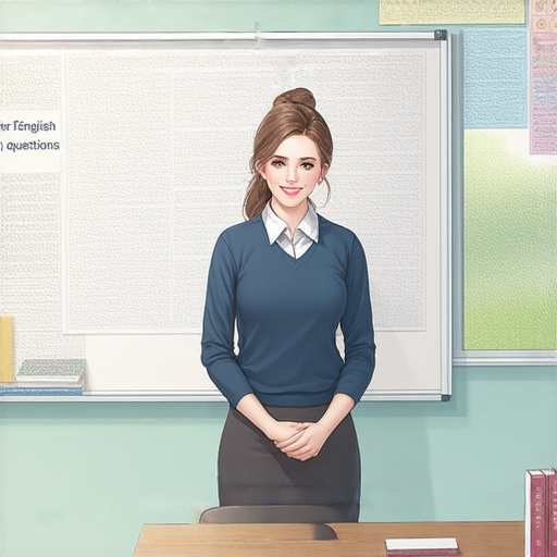 立即掌握英文問句技巧的教學場景，外籍老師一對一授課，學生自信溝通，積極互動，增強語言能力，學習氛圍活躍，背景為教室環境，促進學習效果。