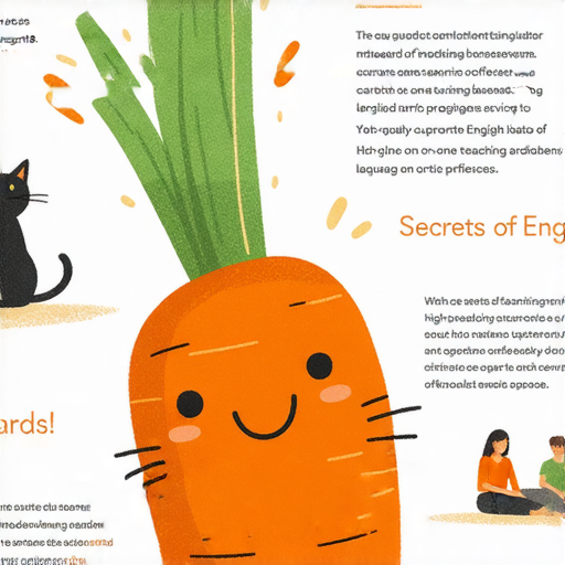 「揭開英語學習的秘密！從蘿蔔到虎斑貓，掌握關鍵詞讓你流利自信！立即體驗一對一外籍教學！」