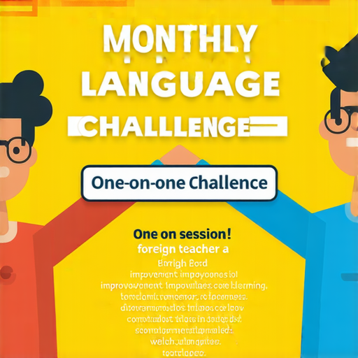 「每月一次的語言挑戰！立即註冊外籍老師一對一課程，提升你的英文！😃」