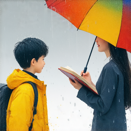 「滂沱大雨中，與外籍老師一對一探索英文的奧秘，立即體驗！🌧️」