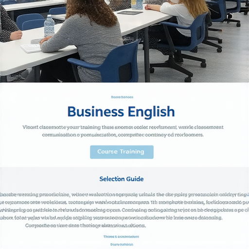 提升專業能力選擇合適的商業英語課程與商務英語課程